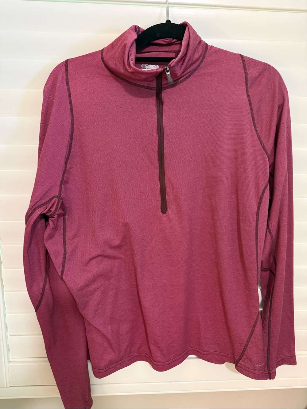 Columbia Women's Half-Zip Mock Neck Long Sleeve - Rose Mauve